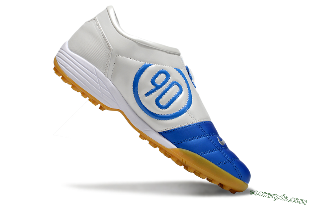 Nike Total 90 II TF Low-Tops Football Shoes - Blue/White/Brown 4