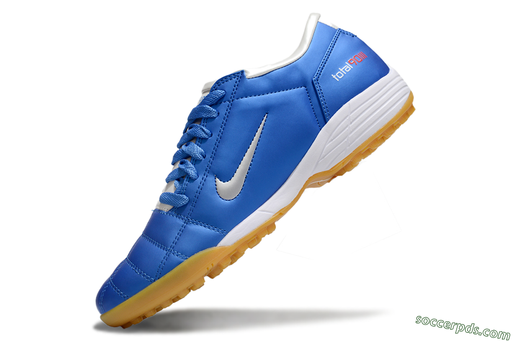 Nike Total 90 II TF Low-Tops Football Shoes - Blue/White/Brown 5