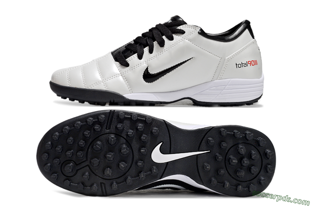 Nike Total 90 II TF Low-Tops Football Shoes - Beige/Black/White 0