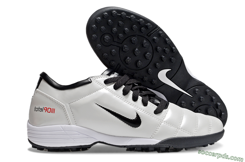 Nike Total 90 II TF Low-Tops Football Shoes - Beige/Black/White 1