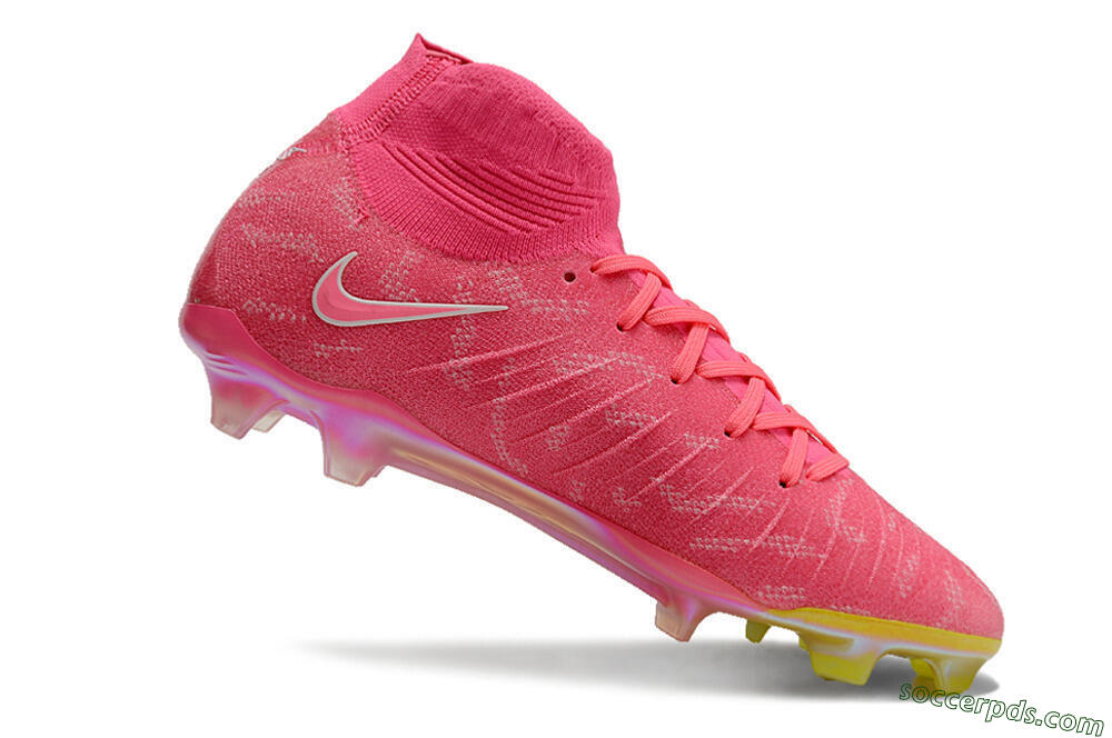 Nike Phantom Luna Elite FG High-Tops Football Boots - Pink/White/Yellow 4
