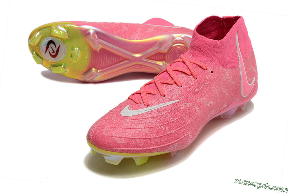 Nike Phantom Luna Elite FG High-Tops Football Boots - Pink/White/Yellow 3