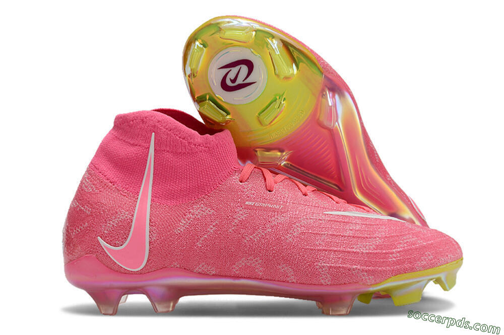 Nike Phantom Luna Elite FG High-Tops Football Boots - Pink/White/Yellow 1