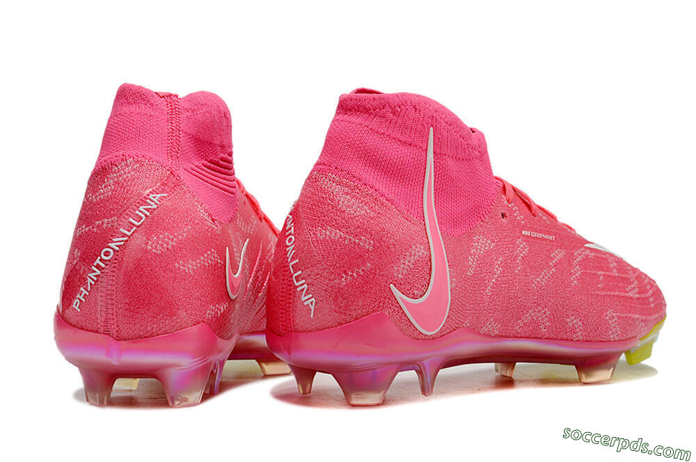 Nike Phantom Luna Elite FG High-Tops Football Boots - Pink/White/Yellow 6