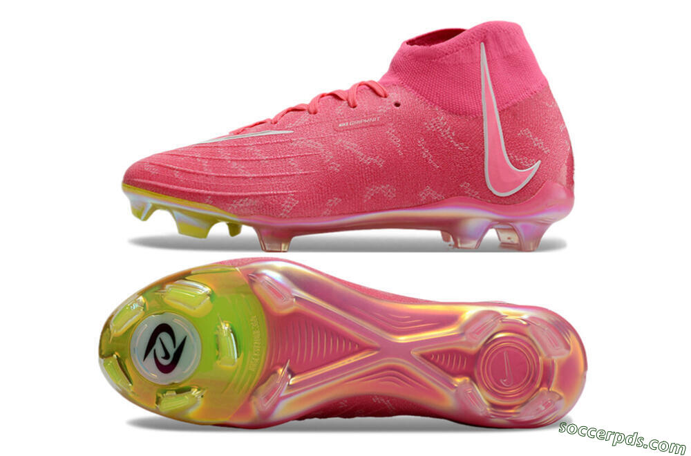 Nike Phantom Luna Elite FG High-Tops Football Boots - Pink/White/Yellow 0