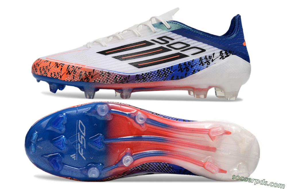 Adidas F50 Elite FG Low-Tops Football Boots - White/Red/Blue 0