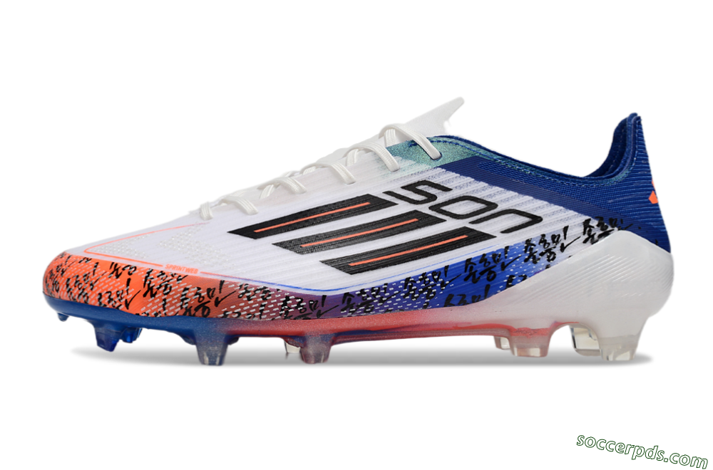 Adidas F50 Elite FG Low-Tops Football Boots - White/Red/Blue 2