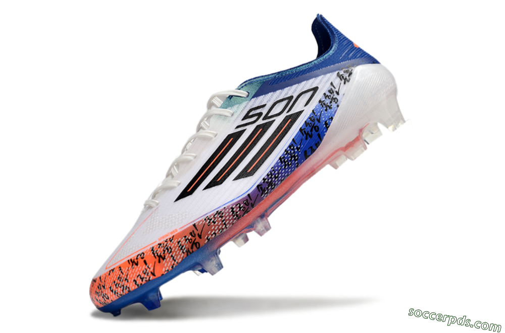 Adidas F50 Elite FG Low-Tops Football Boots - White/Red/Blue 5