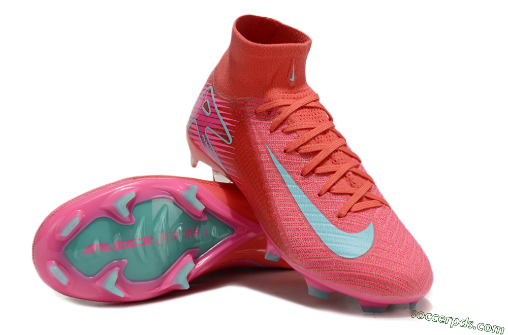 Nike Air Zoom Mercurial Superfly 10 Elite FG High-Tops Football Boots - Red/Jade/White 4