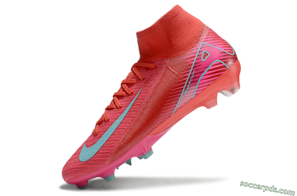 Nike Air Zoom Mercurial Superfly 10 Elite FG High-Tops Football Boots - Red/Jade/White 6