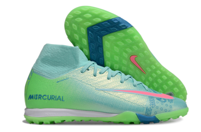 Nike Air Zoom Mercurial Superfly 10 Elite TF High-Tops Football Shoes - Jade/Pink/White