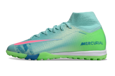 Nike Air Zoom Mercurial Superfly 10 Elite TF High-Tops Football Shoes - Jade/Pink/White