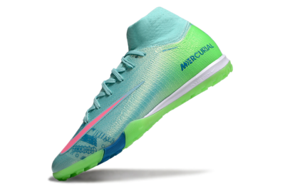 Nike Air Zoom Mercurial Superfly 10 Elite TF High-Tops Football Shoes - Jade/Pink/White