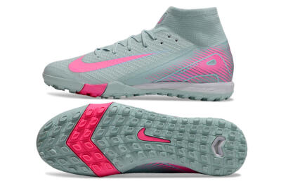 Nike Air Zoom Mercurial Superfly 10 Elite TF High-Tops Football Shoes - Jade/Pink/White