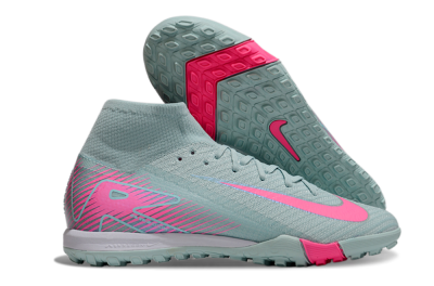 Nike Air Zoom Mercurial Superfly 10 Elite TF High-Tops Football Shoes - Jade/Pink/White