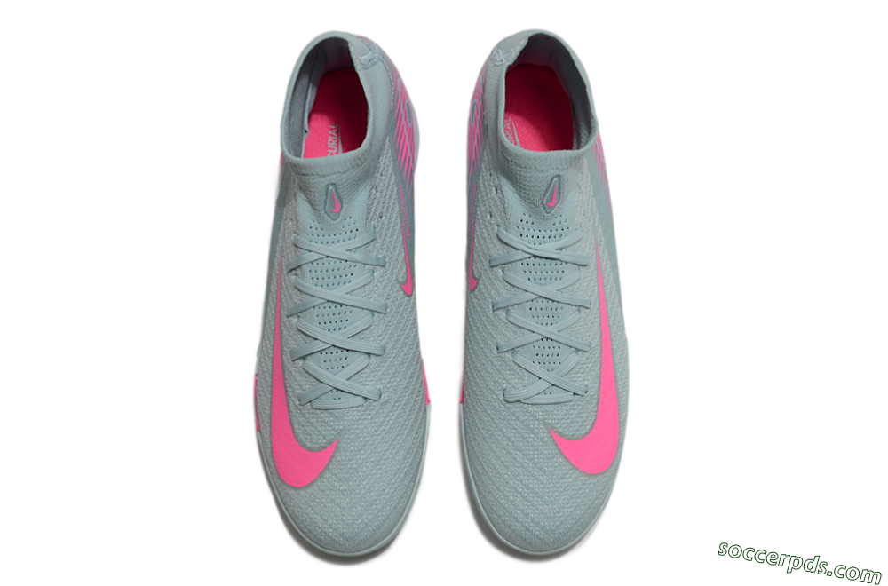 Nike Air Zoom Mercurial Superfly 10 Elite TF High-Tops Football Shoes - Jade/Pink/White 3