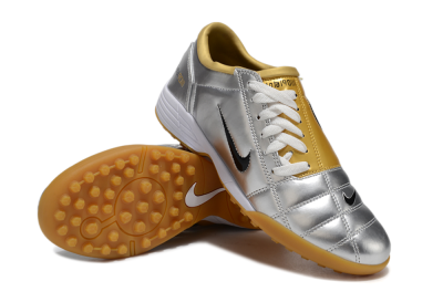 Nike Total 90 II TF Low-Tops Football Shoes - Silver/Black/White