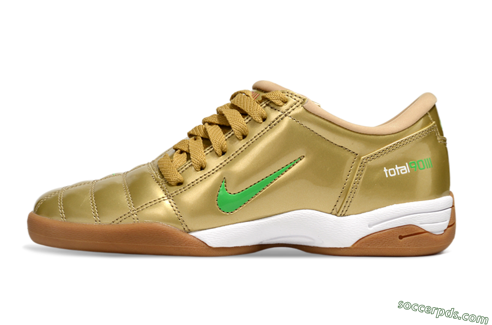 Nike Total 90 II IC Low-Tops Football Shoes - Gold/Green/White 2