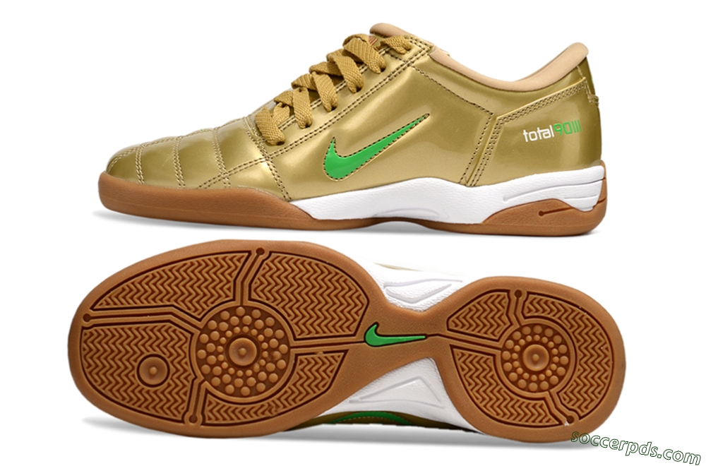 Nike Total 90 II IC Low-Tops Football Shoes - Gold/Green/White 0