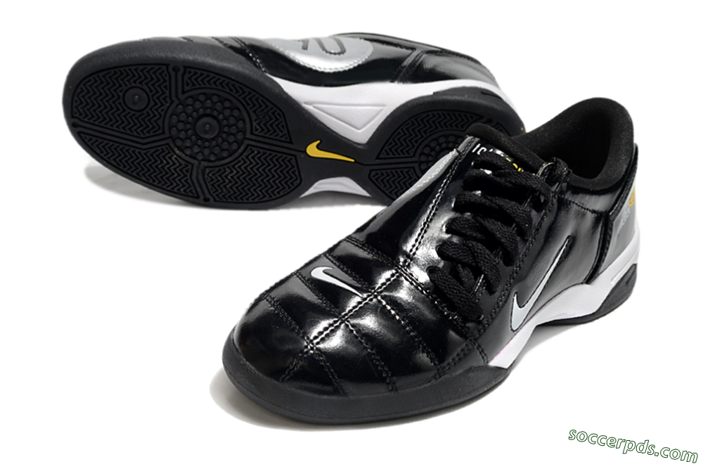 Nike Total 90 II IC Low-Tops Football Shoes - Black/White/Yellow 3