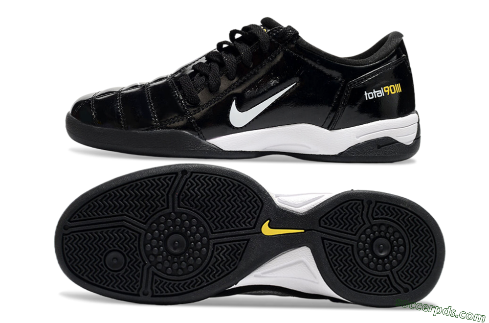 Nike Total 90 II IC Low-Tops Football Shoes - Black/White/Yellow 0