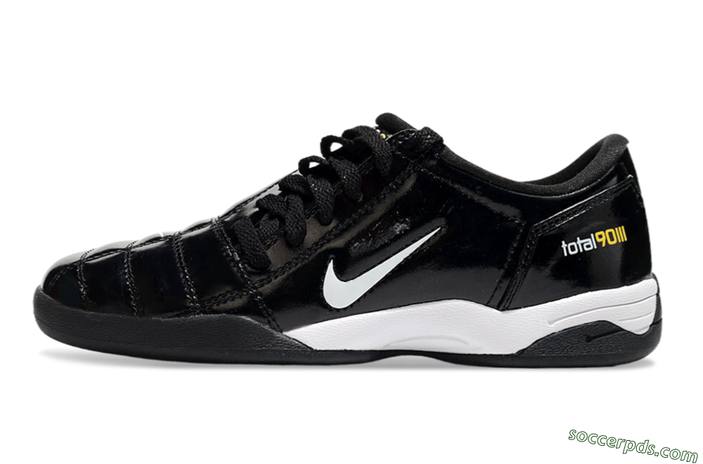 Nike Total 90 II IC Low-Tops Football Shoes - Black/White/Yellow 2