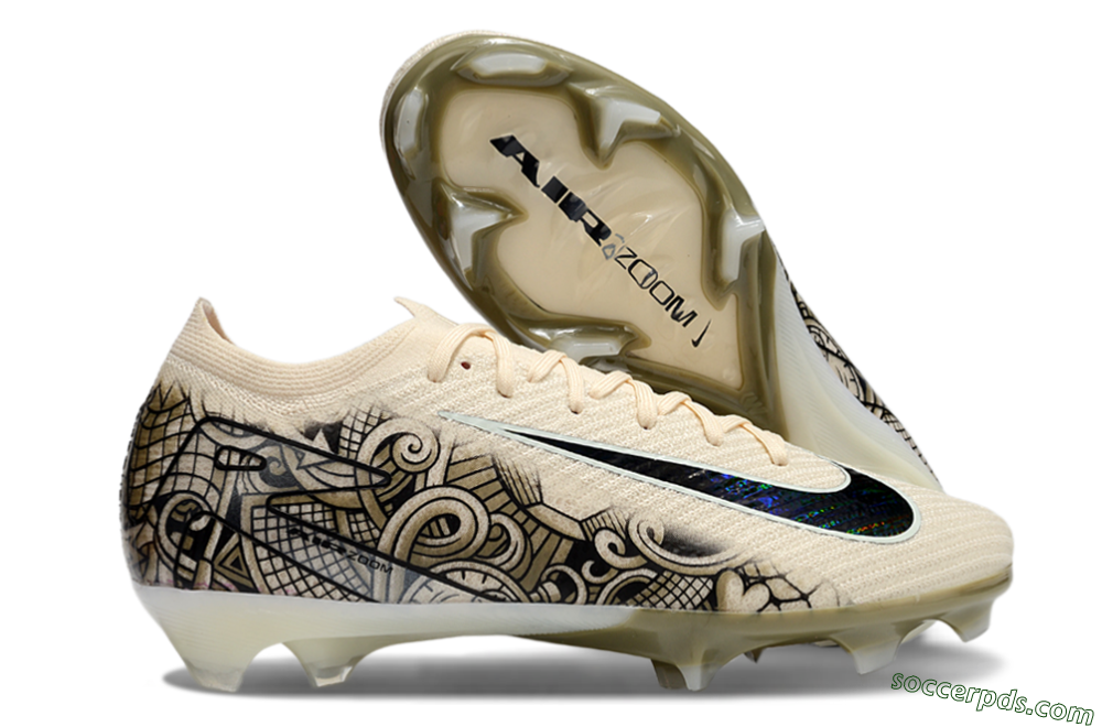 Nike Air Zoom Mercurial Vapor 16 Elite FG Low-Tops Football Boots - Beige/Black/White 1