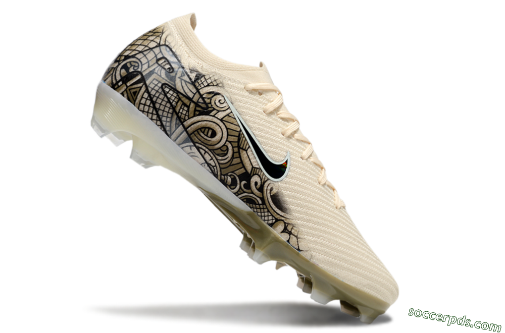 Nike Air Zoom Mercurial Vapor 16 Elite FG Low-Tops Football Boots - Beige/Black/White 4