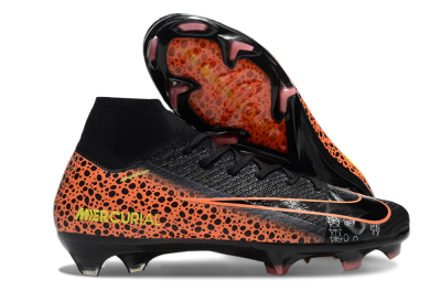 Nike Air Zoom Mercurial Superfly 10 Elite FG High-Tops Football Boots - Black/Orange/Leopard