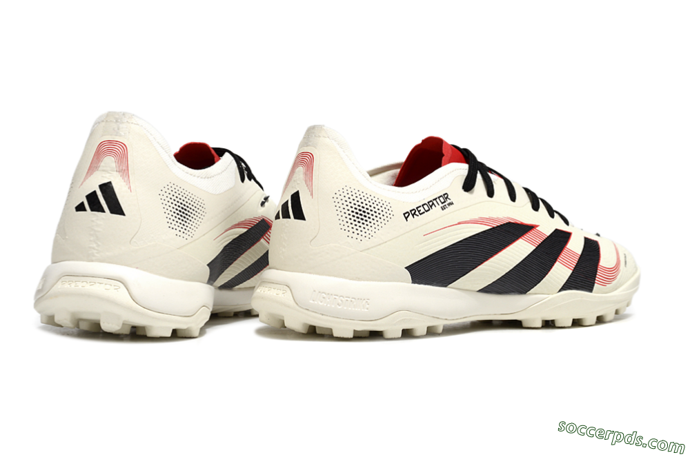 Adidas Predator Elite 25 TF Low-Tops Football Shoes - Beige/Black/Red 6