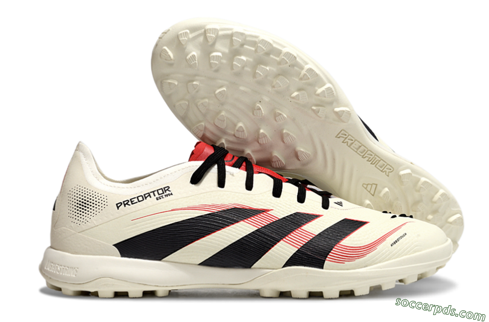 Adidas Predator Elite 25 TF Low-Tops Football Shoes - Beige/Black/Red 1