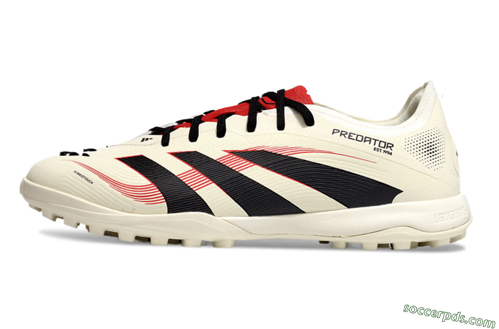 Adidas Predator Elite 25 TF Low-Tops Football Shoes - Beige/Black/Red 2