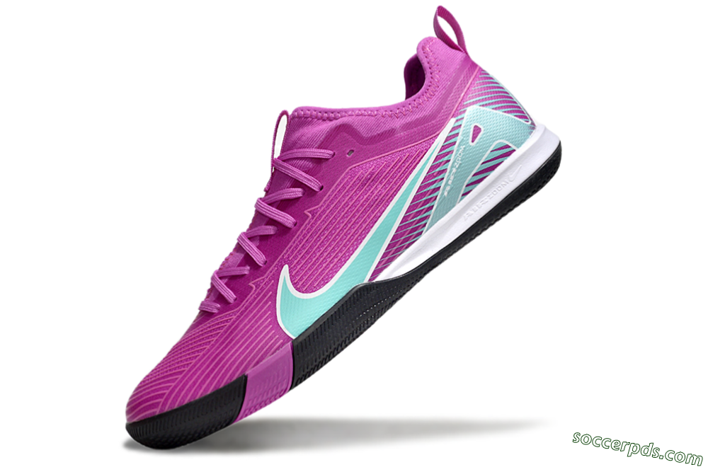 Nike Air Zoom Mercurial Vapor 16 Pro IC Low-Tops Football Shoes - Purple/Jade/White 5