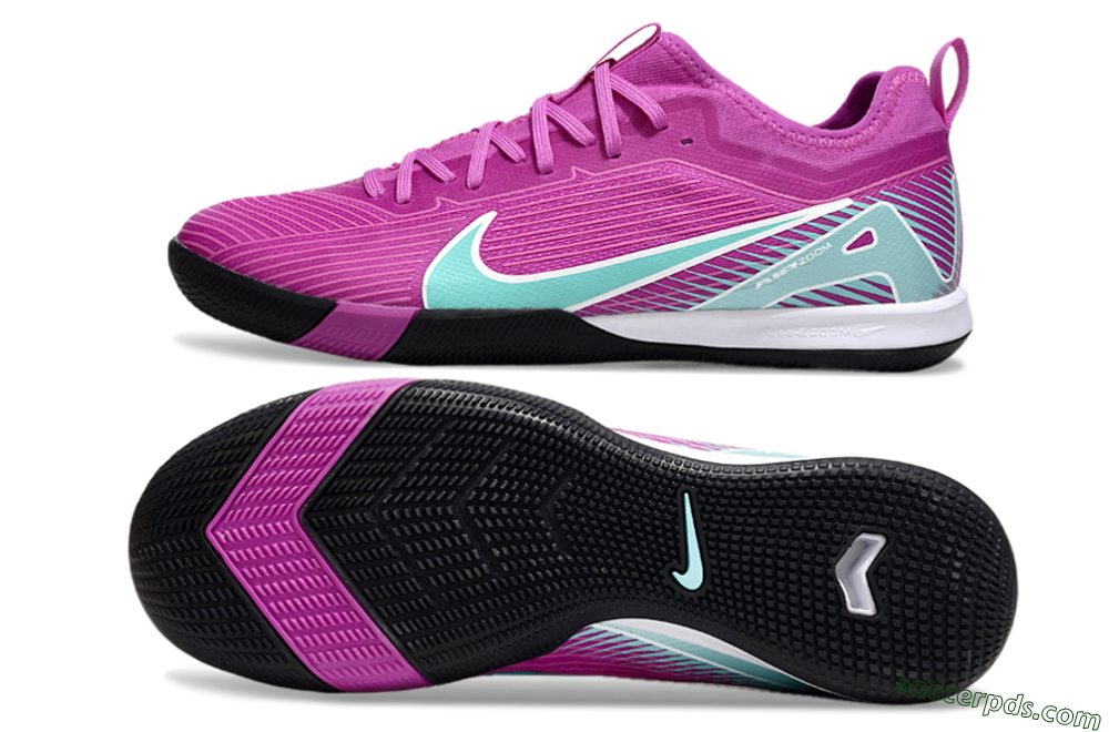 Nike Air Zoom Mercurial Vapor 16 Pro IC Low-Tops Football Shoes - Purple/Jade/White 0