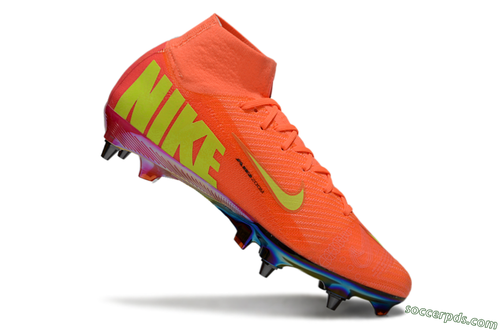 Nike Air Zoom Mercurial Superfly 10 Elite SG High-Tops Football Boots - Red/Yellow/Black 4