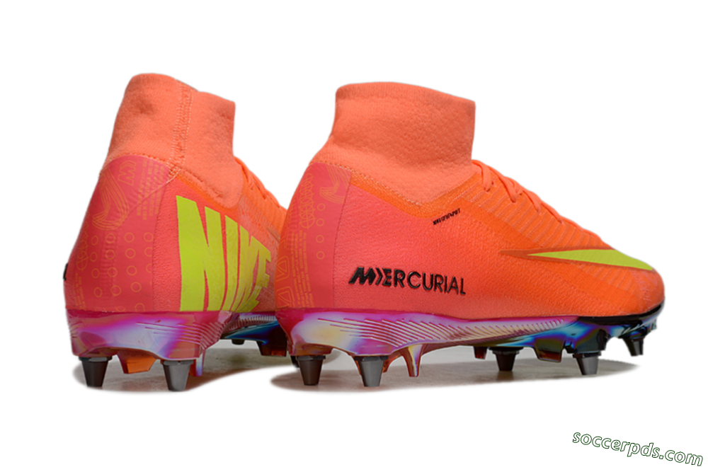 Nike Air Zoom Mercurial Superfly 10 Elite SG High-Tops Football Boots - Red/Yellow/Black 6