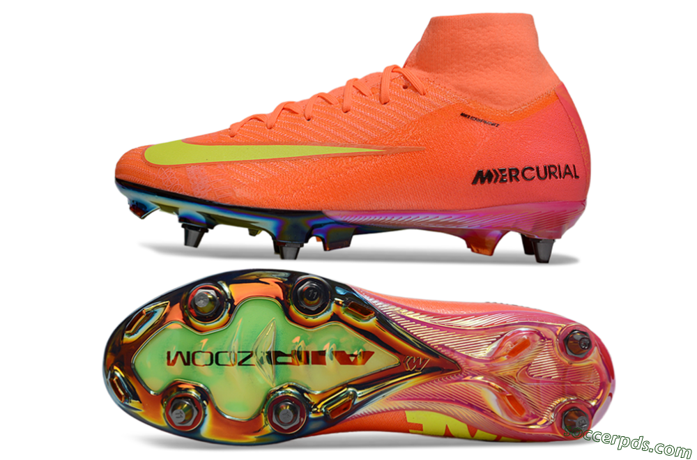 Nike Air Zoom Mercurial Superfly 10 Elite SG High-Tops Football Boots - Red/Yellow/Black 0