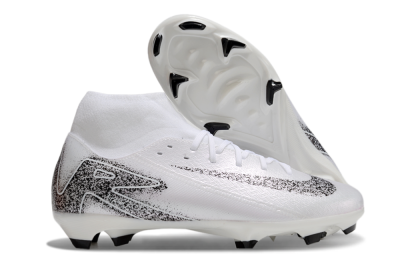 Nike Air Zoom Mercurial Superfly 10 Elite FG High-Tops Football Boots - White/Black