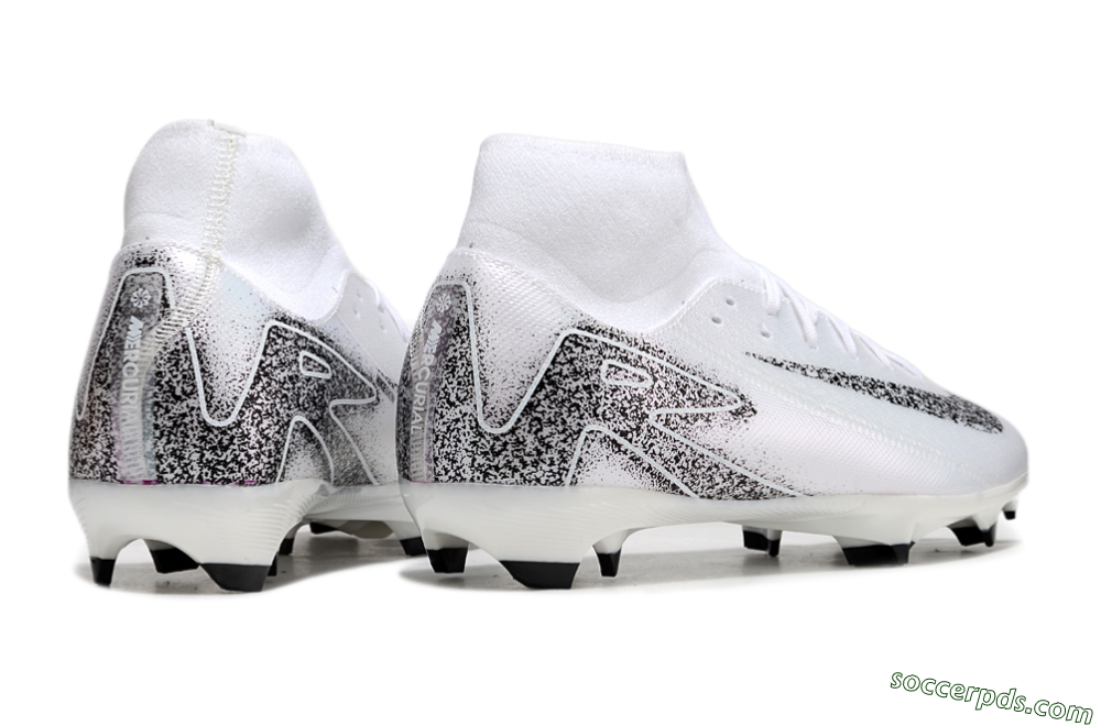 Nike Air Zoom Mercurial Superfly 10 Elite FG High-Tops Football Boots - White/Black 6