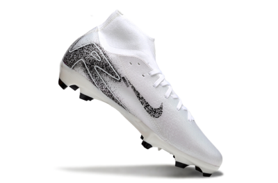 Nike Air Zoom Mercurial Superfly 10 Elite FG High-Tops Football Boots - White/Black