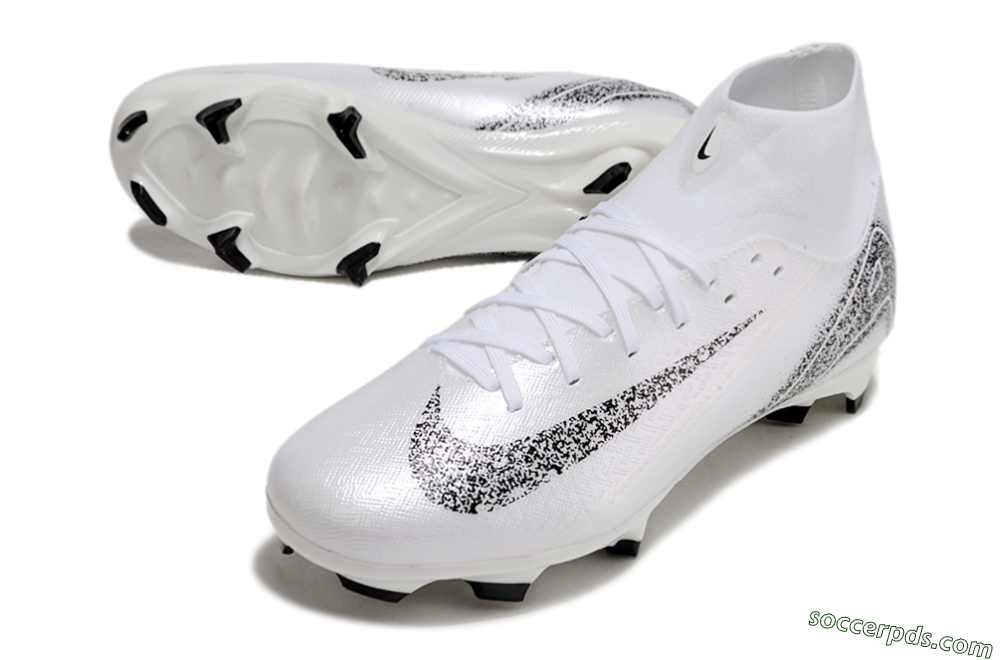Nike Air Zoom Mercurial Superfly 10 Elite FG High-Tops Football Boots - White/Black 3