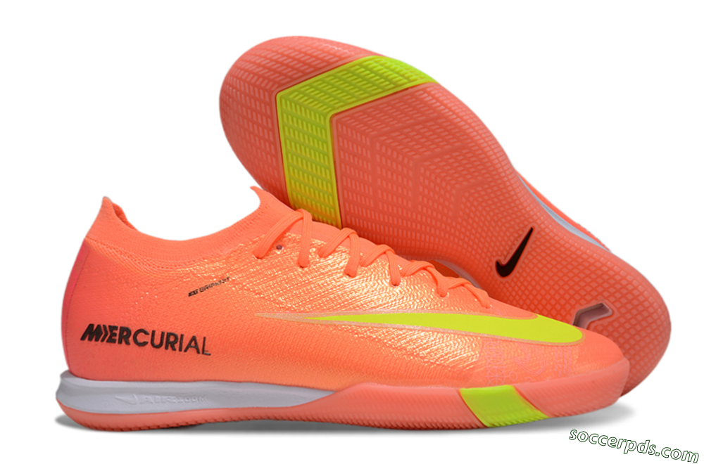 Nike Air Zoom Mercurial Vapor 16 Elite IC Low-Tops Football Shoes - Red/Yellow/White 1