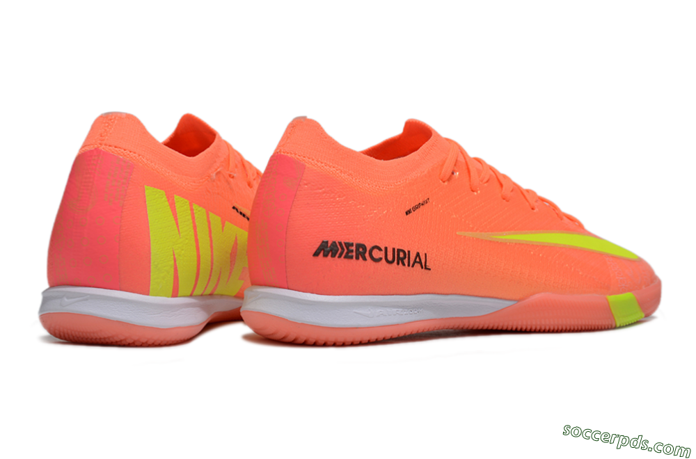 Nike Air Zoom Mercurial Vapor 16 Elite IC Low-Tops Football Shoes - Red/Yellow/White 6