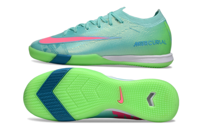 Nike Air Zoom Mercurial Vapor 16 Elite IC Low-Tops Football Shoes - Jade/Pink/Yellow
