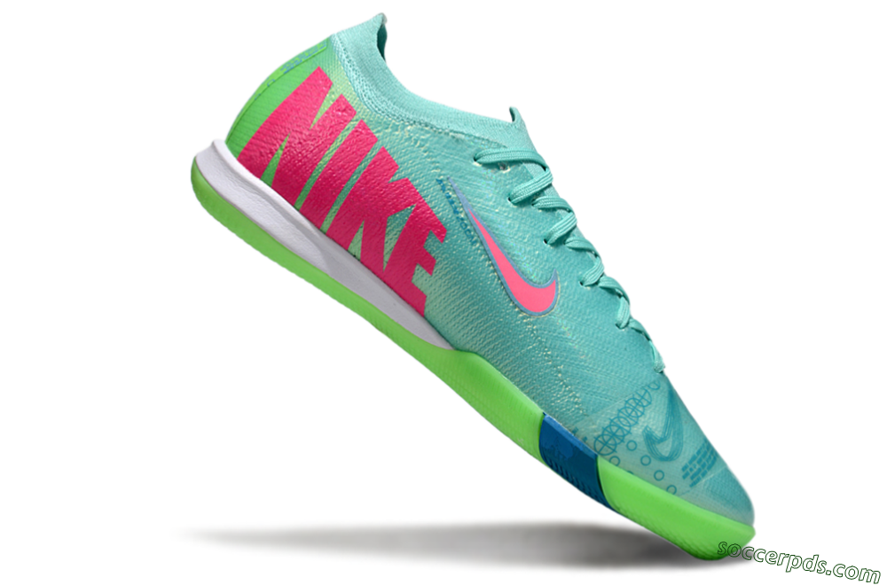 Nike Air Zoom Mercurial Vapor 16 Elite IC Low-Tops Football Shoes - Jade/Pink/Yellow 4