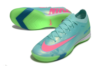 Nike Air Zoom Mercurial Vapor 16 Elite IC Low-Tops Football Shoes - Jade/Pink/Yellow