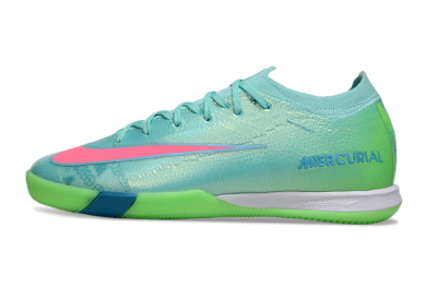 Nike Air Zoom Mercurial Vapor 16 Elite IC Low-Tops Football Shoes - Jade/Pink/Yellow