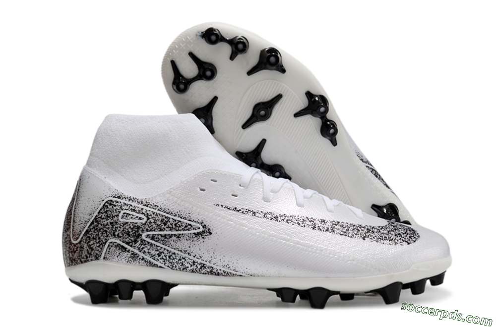 Nike Air Zoom Mercurial Superfly 10 Acadamy AG High-Tops Football Boots - White/Black 1