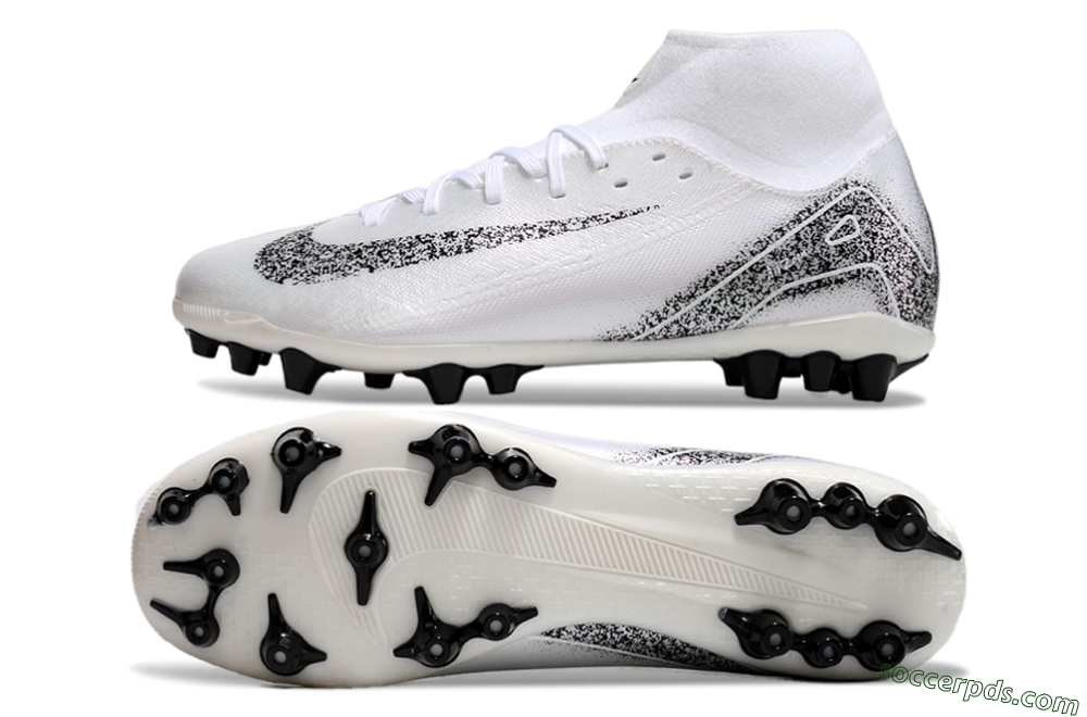 Nike Air Zoom Mercurial Superfly 10 Acadamy AG High-Tops Football Boots - White/Black 0