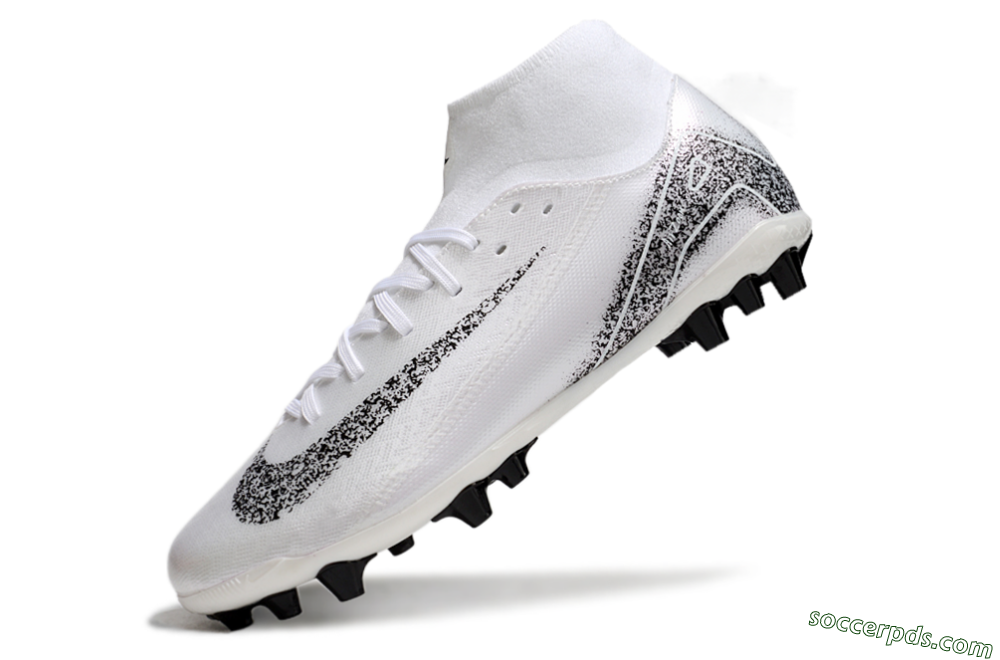 Nike Air Zoom Mercurial Superfly 10 Acadamy AG High-Tops Football Boots - White/Black 5